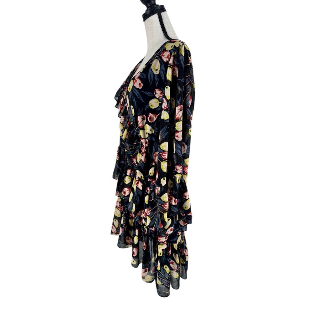 Cirq à Sept Lucie Floral Ruffle Short Dress Size 12 - Picture 3 of 9